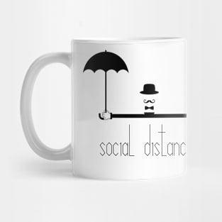 Social distancing during virus epidemic outbreak sign Mug